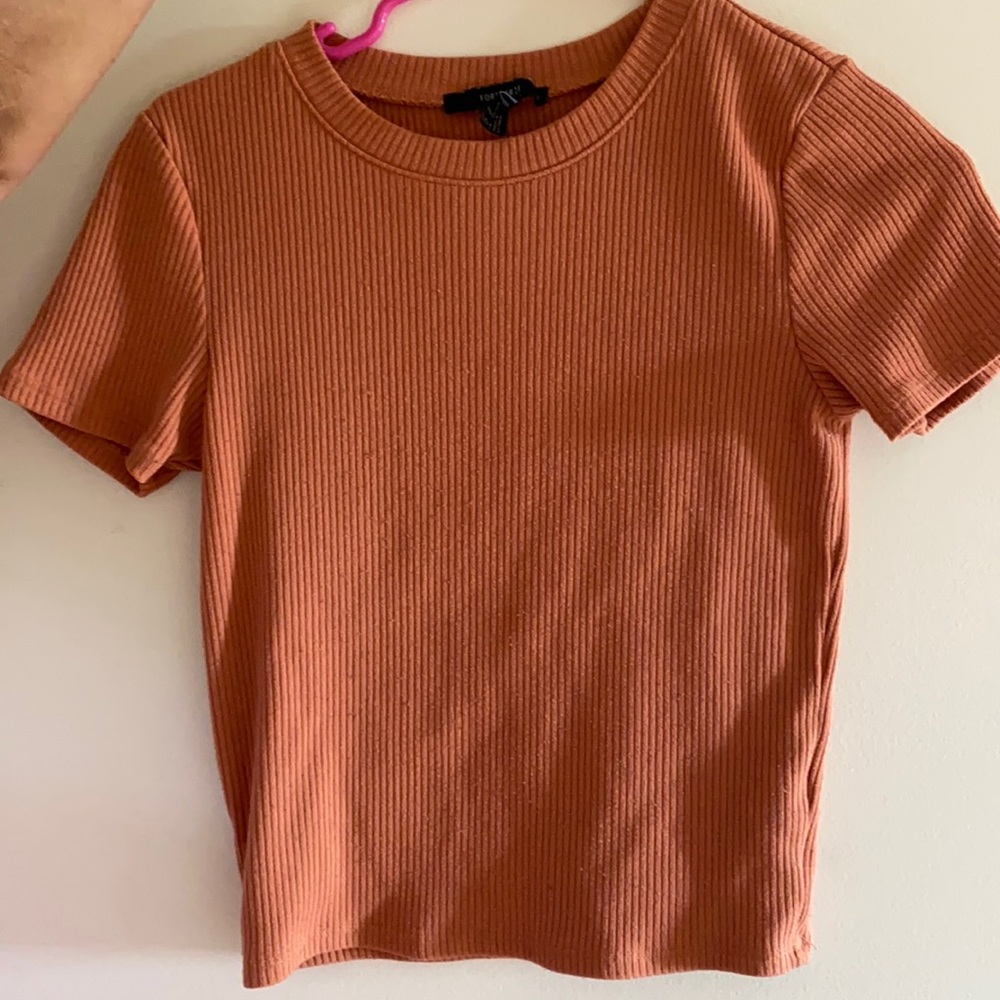 forever 21 coral t shirt